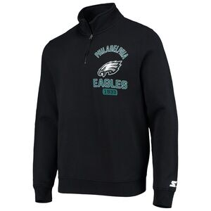 Philadelphia Eagles Starter Quarter-Zip Fleece Sweater (Black Label)